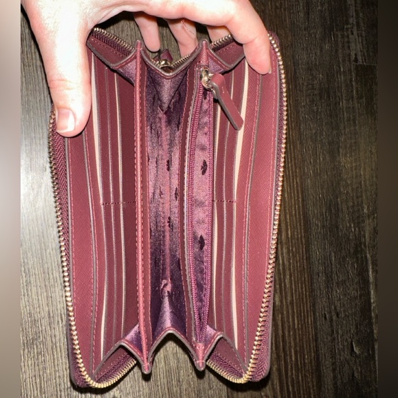 Dark Burgundy Kate Spade Large Continental Wallet - Picture 4 of 7